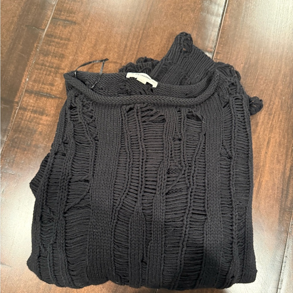 Black Knit Women's Top